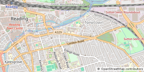 Map of Reading, Berkshire