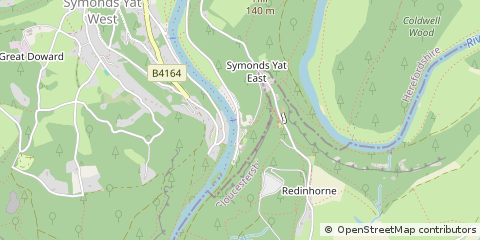 Map of Ross on WYE, Herefordshire