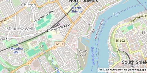 Map of North Shields, Tyne & Wear