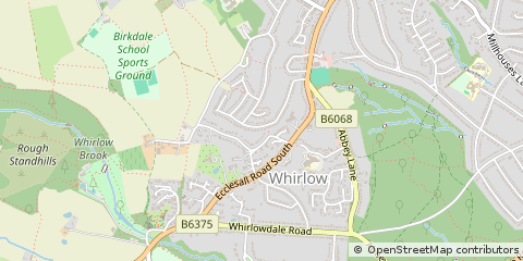 Map of Sheffield, South Yorkshire
