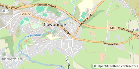 Map of Cowbridge, Vale of Glamorgan