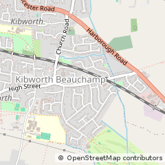 Map of Kibworth Beauchamp, Leicestershire
