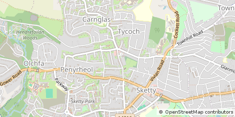 Map of Swansea