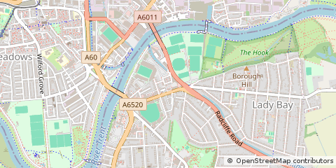 Map of Nottingham, Nottinghamshire