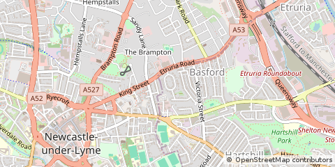 Map of Newcastle Under Lyme