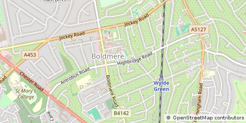 Map of Sutton Coldfield