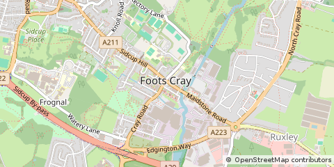 Map of Sidcup, Kent