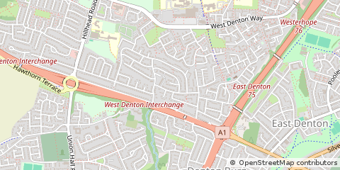 Map of Newcastle Upon Tyne, Tyne and Wear