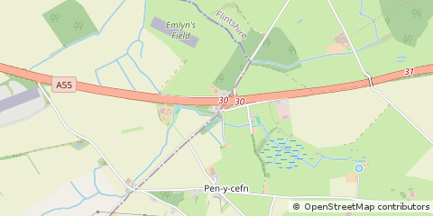Map of Holywell, Flintshire