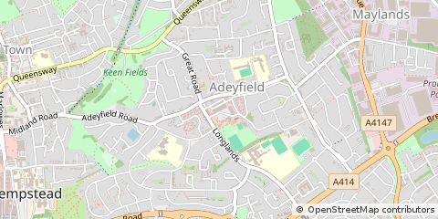Map of Hemel Hempstead, Hertfordshire