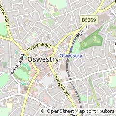 Map of Oswestry, Shropshire