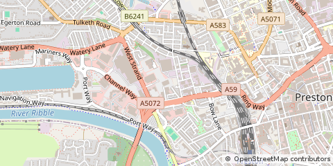 Map of Preston, Lancashire