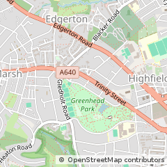 Map of Huddersfield, West Yorkshire