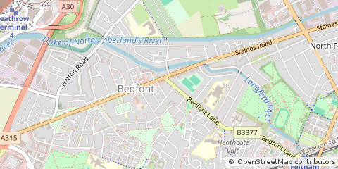 Map of Feltham, Middlesex