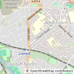 Map of Cardiff, South Glamorgan