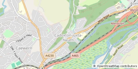 Map of Neath, West Glamorgan