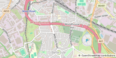 Map of Leeds, West Yorkshire