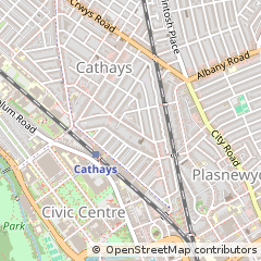 Map of Cardiff, South Glamorgan