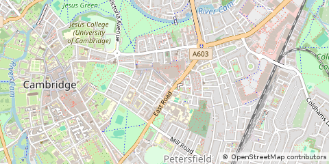 Map of Cambridge, Cambridgeshire