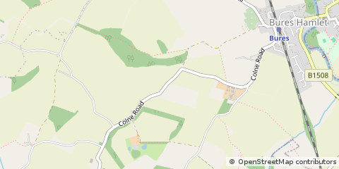 Map of Bures, Suffolk