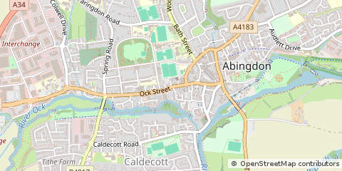 Map of Abingdon, Oxfordshire