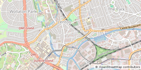 Map of Nottingham, Nottinghamshire