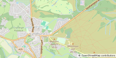 Map of Lyndhurst