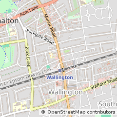 Map of Wallington, Surrey