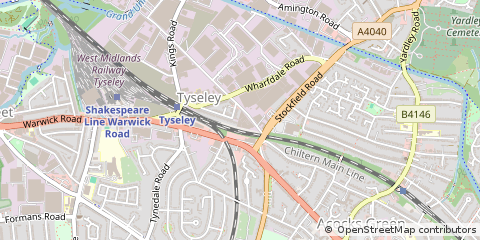 Map of Birmingham, West Midlands