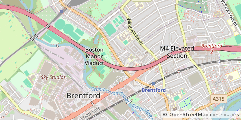 Map of Brentford, Middlesex