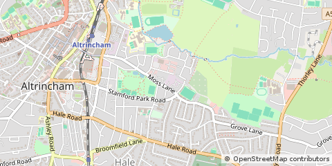 Map of Altrincham, Cheshire
