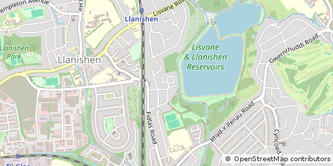 Map of Llanishen, Cardiff