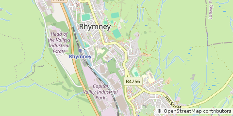 Map of Tredegar, Blaenau Gwent