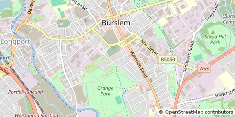 Map of Stoke-on-Trent, Staffordshire