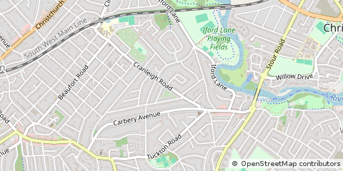 Map of Bournemouth, Dorset