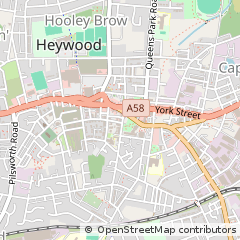 Map of Heywood, Lancashire