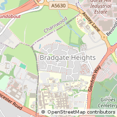 Map of Leicester, Leicestershire