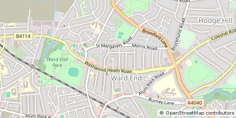 Map of Birmingham, West Midlands