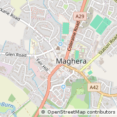Map of Maghera, County Londonderry