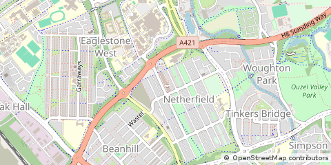 Map of Milton Keynes