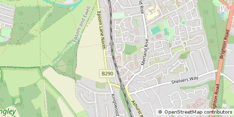 Map of Tadworth, Surrey