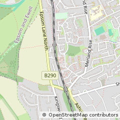 Map of Tadworth, Surrey