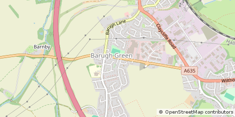 Map of Barnsley, South Yorkshire
