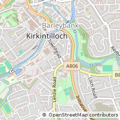 Map of Kirkintilloch, Glasgow
