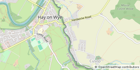 Map of HAY on WYE, Herefordshire