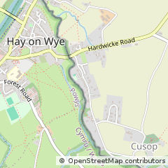 Map of HAY on WYE, Herefordshire