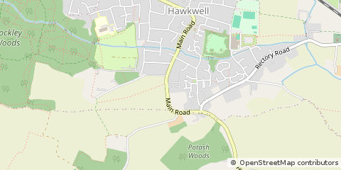 Map of Hockley, Essex