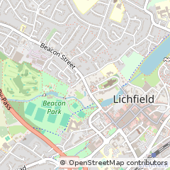 Map of Lichfield, Staffordshire