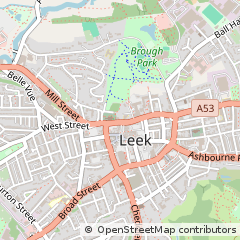 Map of Leek, Staffordshire