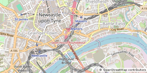 Map of Newcastle Upon Tyne